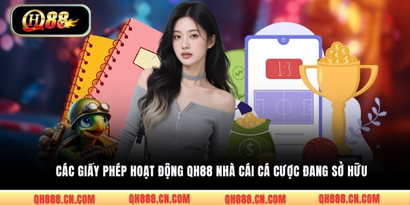 Các giấy phép hoạt động QH88 nhà cái cá cược đang sở hữu